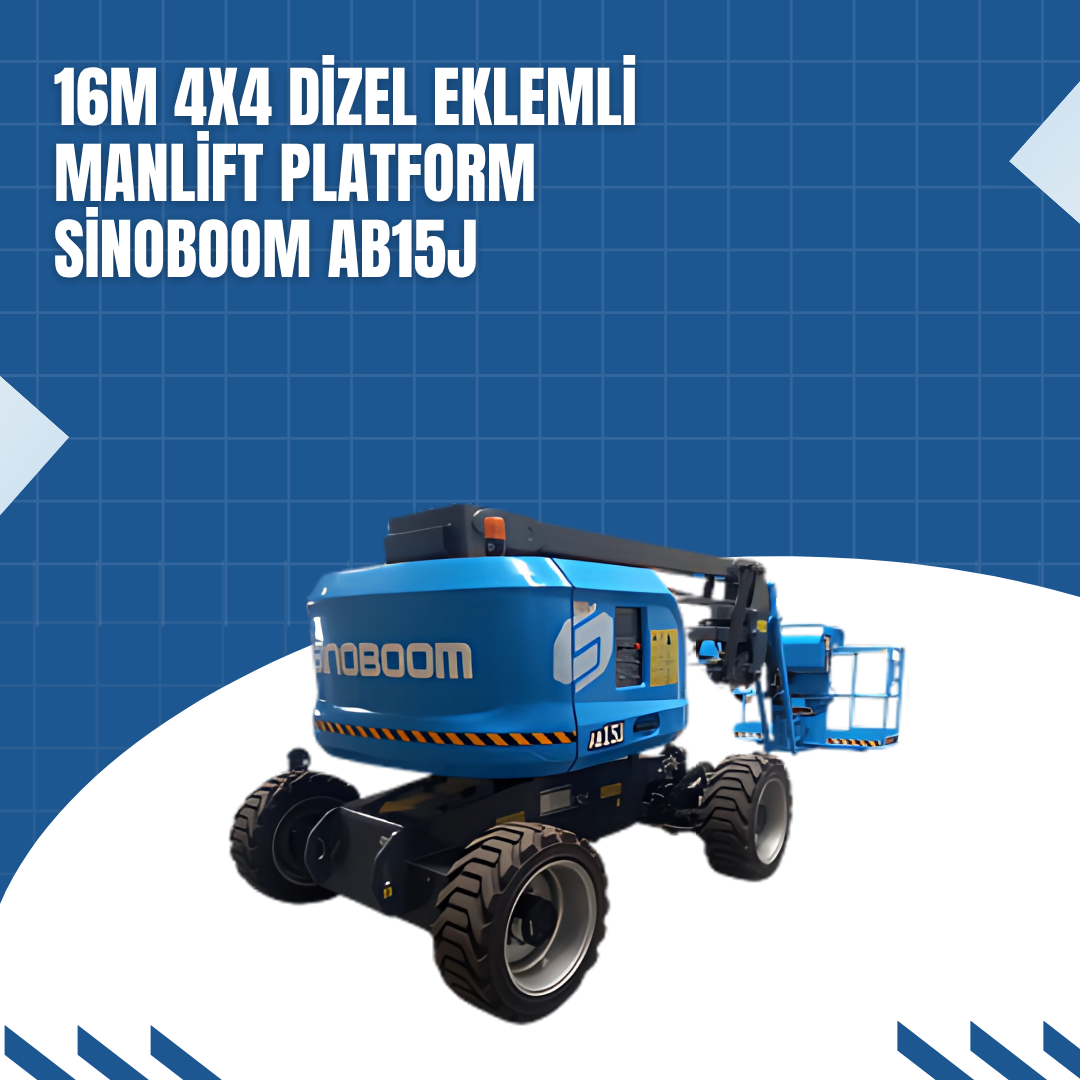 16m 4x4 dizel eklemli manlift platform sinoboom ab15j 4