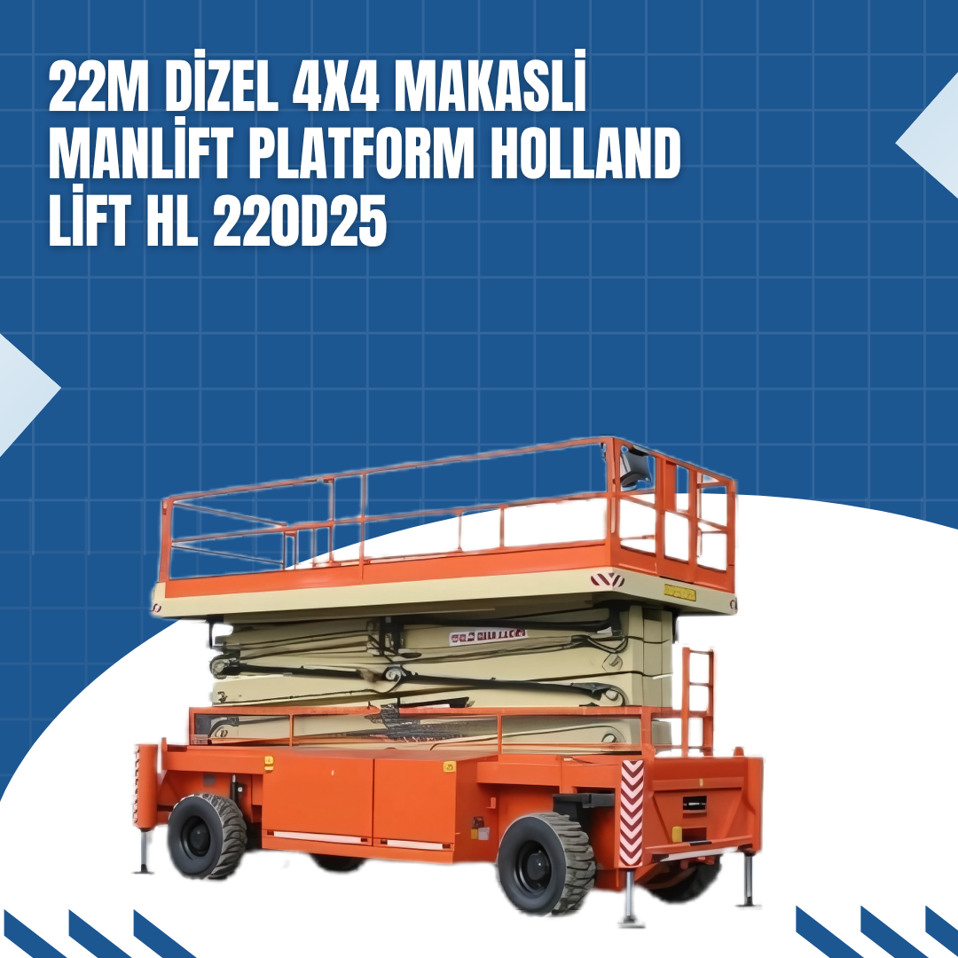 22 m dizel 4x4 makasli manlift platform holland lift hl 220d25 4