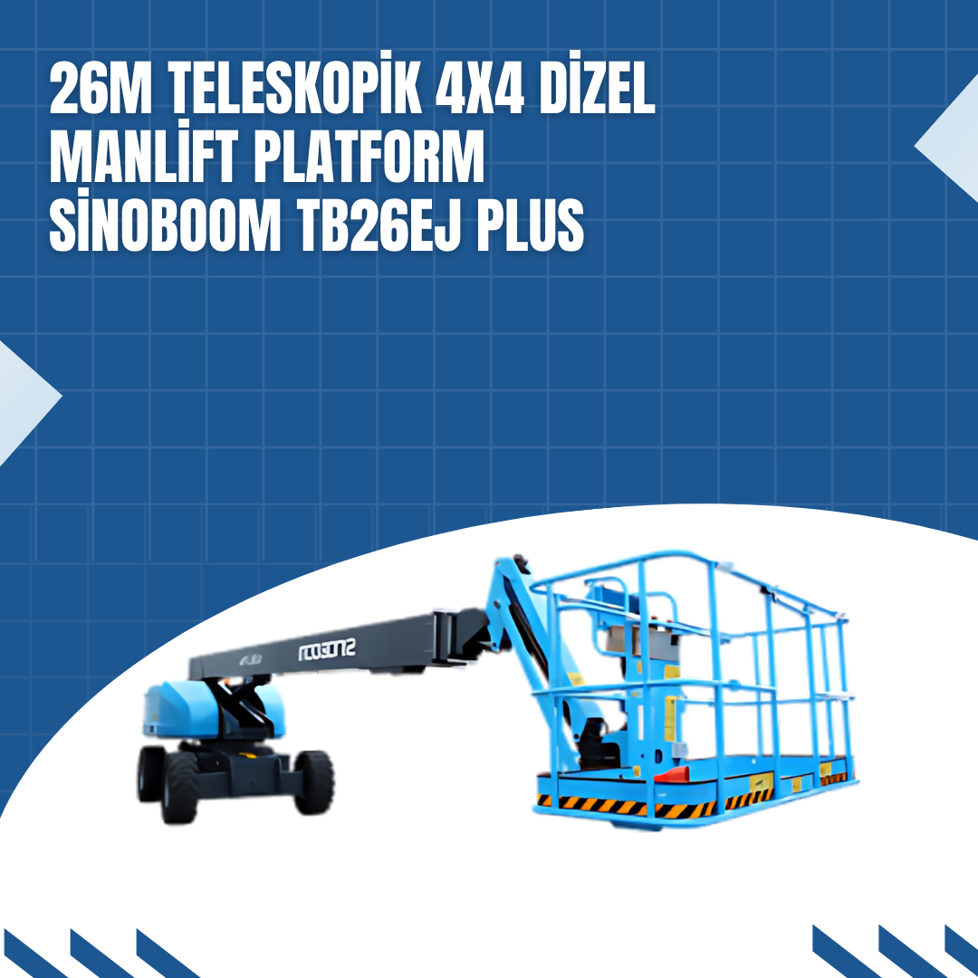 26m teleskopik 4x4 dizel manlift platform sinoboom tb26j plus 1