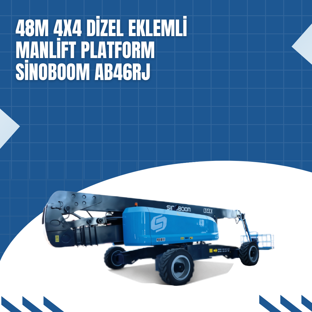 48m 4x4 dizel eklemli manlift platform sinoboom ab46rj 4
